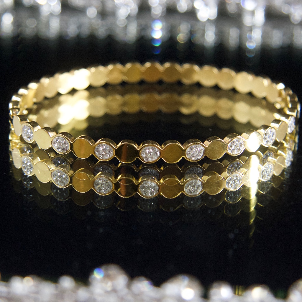 14kt Gold Dipped Swarovski Bracelet